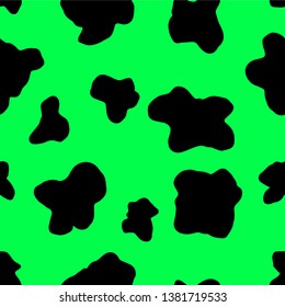 Cow skin seamless pattern vector illustration EPS10. Leather with spots texture ornament. Animal print background.