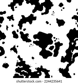 Cow skin seamless vector pattern. Cow hide texture for fashion design.