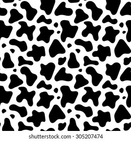 Cow skin vector seamless background.