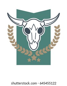 Cow skull emblem