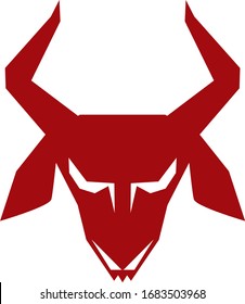 The cow skull emblem, vector
