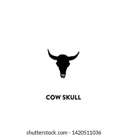 cow skull icon vector. cow skull sign on white background. cow skull icon for web and app