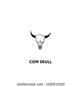 cow skull icon vector. cow skull sign on white background. cow skull icon for web and app