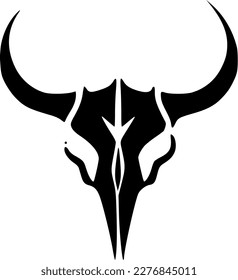 Cow Skull | Minimalist and Simple Silhouette - Vector illustration