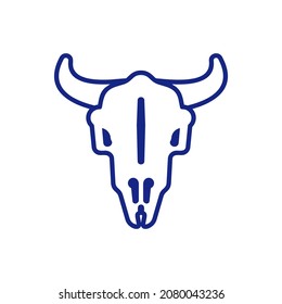 Cow skull sign tattoo isolated. vector illustration