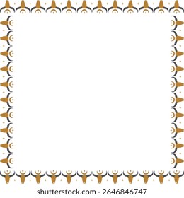Quadro quadrado bruxo crânio vaca. Modelo de bruxaria tribal preta vetorial com espaço vazio para o seu texto