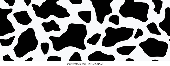 Cow spot skin texture seamless pattern. animal skin texture background.