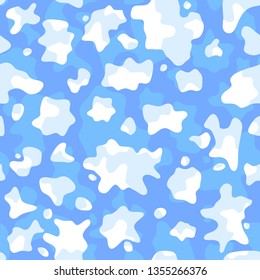 Cow spots. Camouflage seamless pattern. Animal skin, seamless 
texture. Vector background for printing on sour milk products.