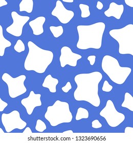 Cow spots. Seamless pattern. Animal skin, seamless 
texture. Vector background for printing on sour milk products.