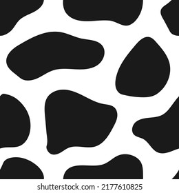 Cow spots seamless pattern. Animal print.