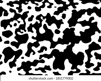 cow spots seamless pattern black and white vector repeating texture print