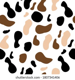 cow spots seamless pattern. Endless texture wallpaper,printing on fabric, paper, scrapbooking.