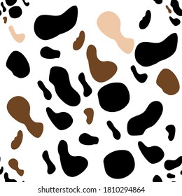 cow spots seamless pattern. Endless texture wallpaper,printing on fabric, paper, scrapbooking.