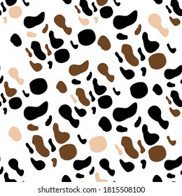 cow spots seamless pattern. Endless texture wallpaper,printing on fabric, paper, scrapbooking.