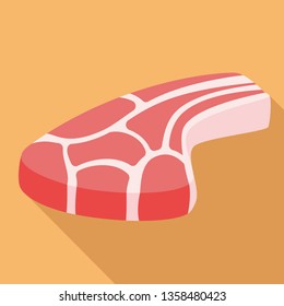 Cow steak icon. Flat illustration of cow steak vector icon for web design