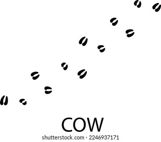 Cow step icon. Simple illustration of cow step vector icon for web on white background 
