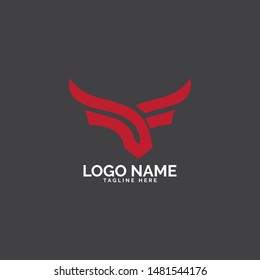 Cow  symbol logo design template 