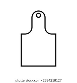Vector de icono de etiqueta de vaca. signo de ilustración de etiqueta de oído. símbolo o logotipo de los arbustos.