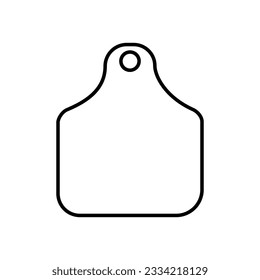 Cow Tag icon vector. ear tag illustration sign. beefs symbol or logo.