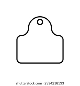 Cow Tag icon vector. ear tag illustration sign. beefs symbol or logo.