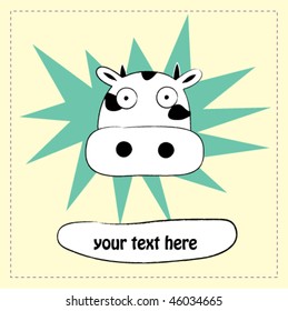 cow with text box
