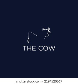 Cow Text Logotype Vector Template Line Stock Vector (Royalty Free ...