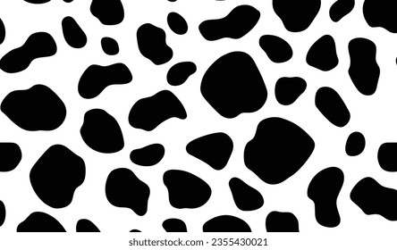 Cow Texture Animal Print Seamless Pattern: A Throwback to the 60s and 70s for Stylish Fashion and Home Deco
