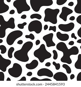 Cow texture pattern. Animal skin template. Spot background. doodle style for wallpaper, pattern fills, web page background, surface textures.