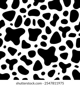 Cow texture pattern. Animal skin template. Spot background. doodle style for wallpaper, pattern fills, web page background, surface textures.