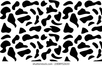 cow texture pattern repeated seamless, vector illustration