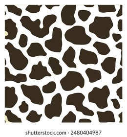 Cow texture pattern repeated seamless brown black and white lactic chocolate animal jungle print spot skin fur milk day print