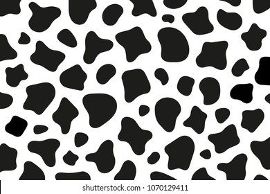 Cow texture pattern. Spot background. Animal skin template. Vector design illustration.