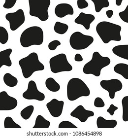 Cow texture pattern. Spot background. Animal skin template. Vector design illustration.