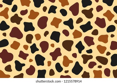 Cow texture pattern. Spot background. Animal skin template. Vector design illustration.