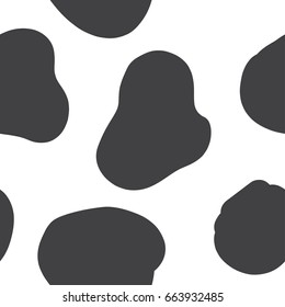 Cow texture , seamless background , vector.