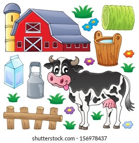 Cow theme collection 1 - eps10 vector illustration.