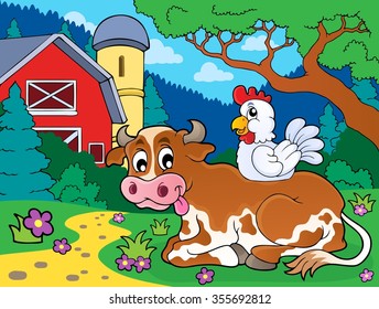 Cow theme image 4 - eps10 vector illustration.