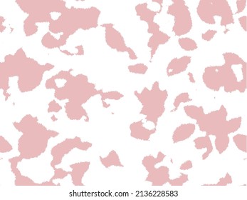 Cow tie dye seamless pattern. Watercolor hand drawn pink grey  color ornamental spot elements background. Watercolour abstract spots texture. Print for textile, fabric, wallpaper, wrapping paper.
