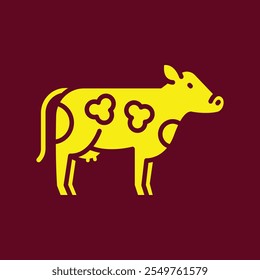 Cow trendy artwork delightful abstract vector illustration colorful applied design.eps