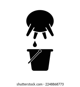 Cow udder and bucket icon design. isolated on white background. vector illustration