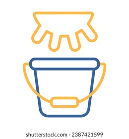 Cow udder and buckets. Fresh milk vector icon. Dairy product sign. Graph symbol for cooking web site and apps design, logo, app, UI