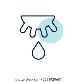 Cow udder and drop of milk vector icon. Milking the budget. Dairy product sign. Graph symbol for cooking web site and apps design, logo, app, UI