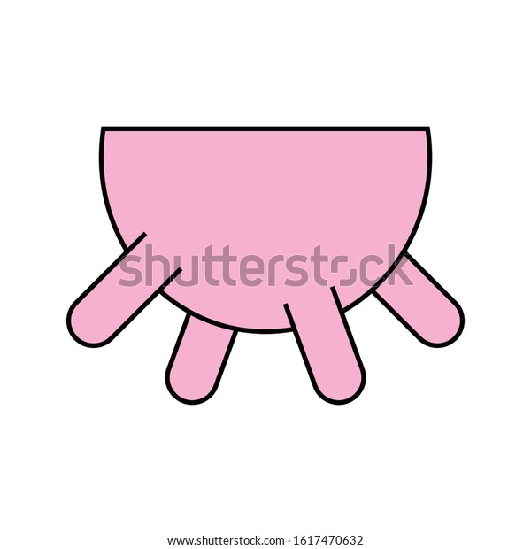 Cow Udder Pink Vector Icon Stock Vector (Royalty Free) 1617470632