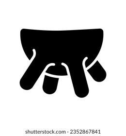 Cow udder vector glyph icon. Dairy product sign. Graph symbol for cooking web site and apps design, logo, app, UI