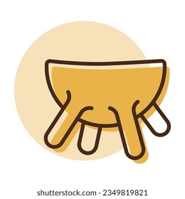 Cow udder vector icon. Dairy product sign. Graph symbol for cooking web site and apps design, logo, app, UI