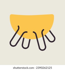 Cow udder vector icon. Dairy product sign. Graph symbol for cooking web site and apps design, logo, app, UI