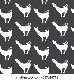 Cow vector art background design for fabric and decor. Seamless pattern