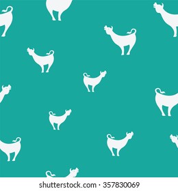 Cow vector art background design for fabric and decor. Seamless pattern