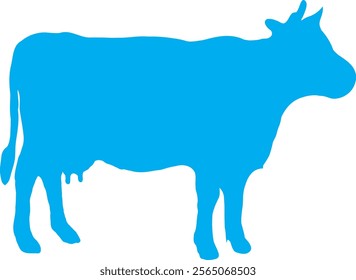 cow vector art design in colourful