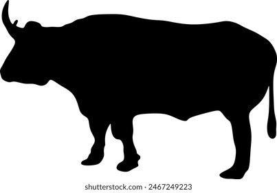 cow vector art, cow silhouette image suitable for logos or qurban coupons, Eid Adha Eid Hajj cows